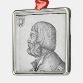 Zelfportret, 1527 metalen ornament (Links)