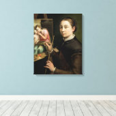 Zelfportret, 1556 canvas afdruk (Insitu (Houten vloer))