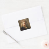 Zelfportret, 1669 vierkante sticker (Envelop)