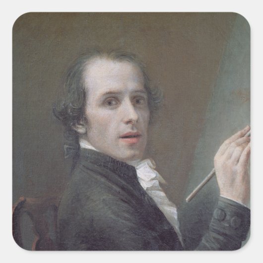 Zelfportret, 1790 vierkante sticker (Voorkant)
