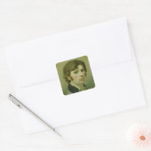 Zelfportret, 1802 vierkante sticker (Envelop)