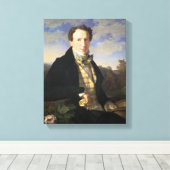 Zelfportret, 1828 canvas afdruk (Insitu (Houten vloer))