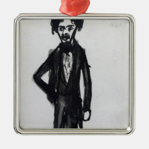 Zelfportret, 1849 metalen ornament