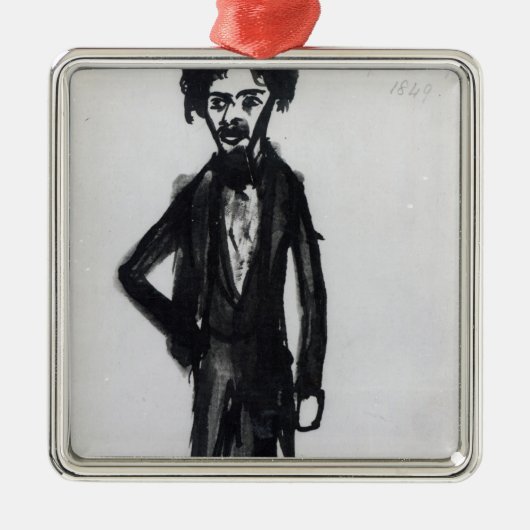 Zelfportret, 1849 metalen ornament (Voorkant)