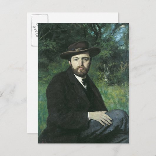 Zelfportret, 1871 briefkaart (Voorkant / Achterkant)