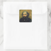 Zelfportret, 1880-81 vierkante sticker (Tas)