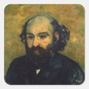 Zelfportret, 1880-81 vierkante sticker