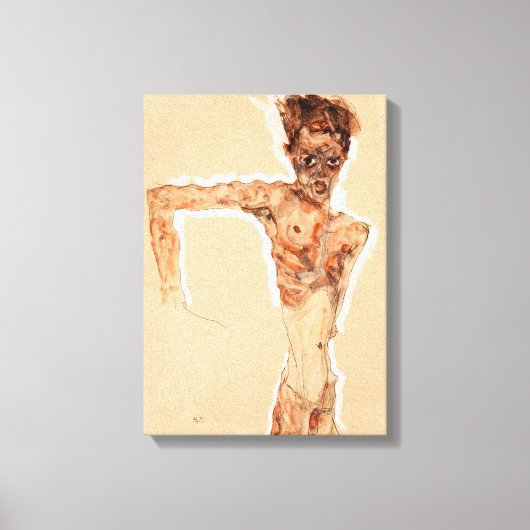 Zelfportret (1911) | Egon Schiele | Canvas Afdruk (Voorkant)