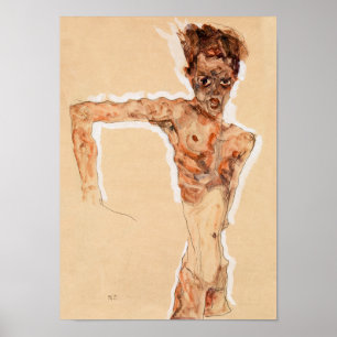 Zelfportret (1911) Egon Schiele Poster