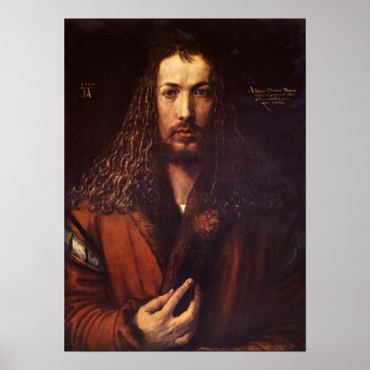 Zelfportret 2 van Albrecht Durer Poster (Voorkant)