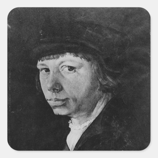 Zelfportret 2 vierkante sticker (Voorkant)