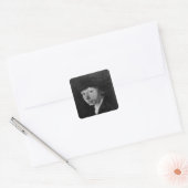Zelfportret 2 vierkante sticker (Envelop)