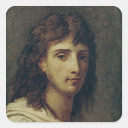 Zelfportret 3 vierkante sticker (Voorkant)