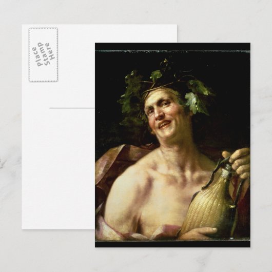Zelfportret als Bacchus Briefkaart (Voorkant / Achterkant)