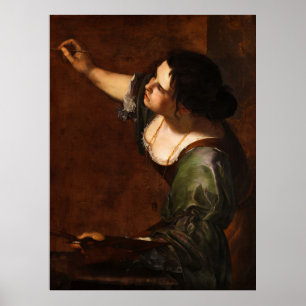 Zelfportret als de allegorie van de schilderkunst poster