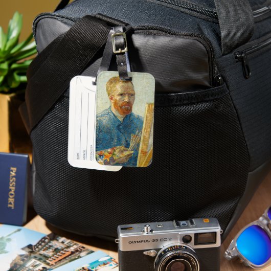 Zelfportret als schilder door Vincent Van Gogh Bagagelabel (Voorkant & Achterkant)