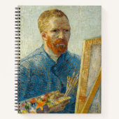 Zelfportret als schilder door Vincent Van Gogh Notitieboek (Voorkant)
