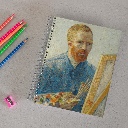 Zelfportret als schilder door Vincent Van Gogh Notitieboek