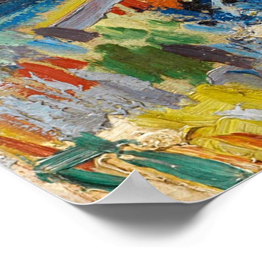 Zelfportret als schilder door Vincent Van Gogh Poster (Hoek)