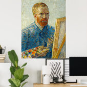 Zelfportret als schilder door Vincent Van Gogh Poster (Thuiskantoor)