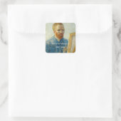 Zelfportret als schilder van Vincent Van Gogh Vierkante Sticker (Tas)