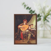 Zelfportret als violinspeler door een steentjan (B Briefkaart (Staand voorkant)