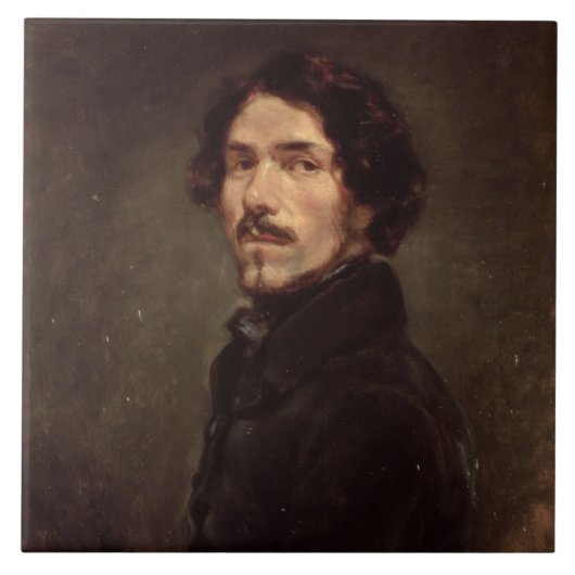 Zelfportret, c.1840 (olie op canvas) (zie ook 16) tegeltje (Voorkant)