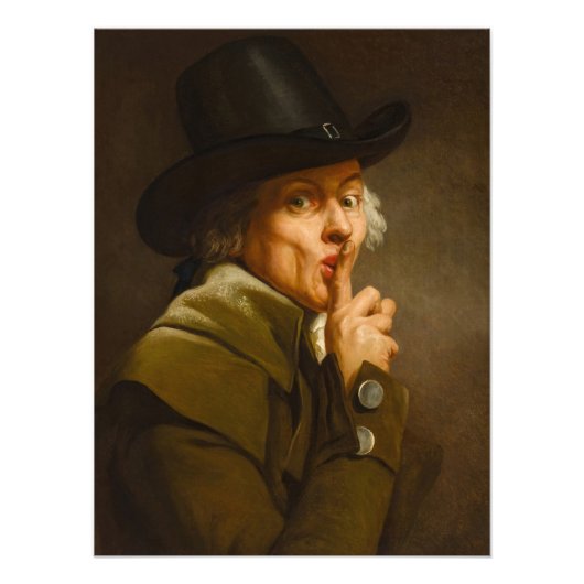 Zelfportret, De stilte van Joseph Ducreux Foto Afdruk (Voorkant)
