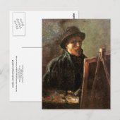 Zelfportret, donker Pet, Easel Van Gogh Fine Art Briefkaart (Voorkant / Achterkant)