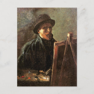 Zelfportret, donker Pet, Easel Van Gogh Fine Art Briefkaart