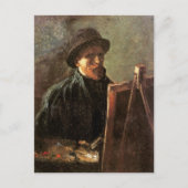 Zelfportret, donker Pet, Easel Van Gogh Fine Art Briefkaart (Voorkant)