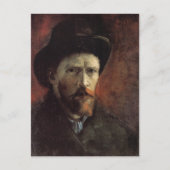 Zelfportret, donker Pet, Van Gogh Fine Art Briefkaart (Voorkant)