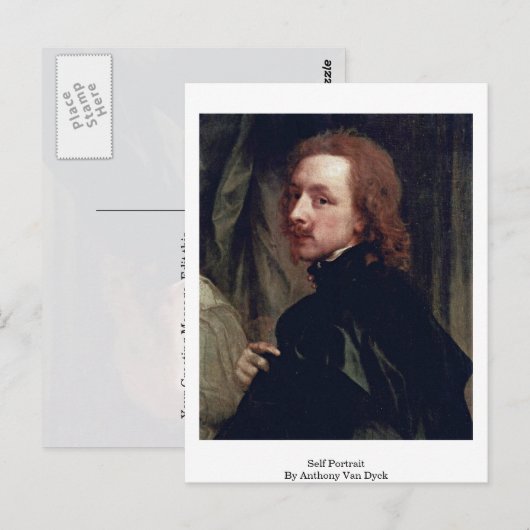 Zelfportret door Anthony van Dyck Briefkaart (Voorkant / Achterkant)
