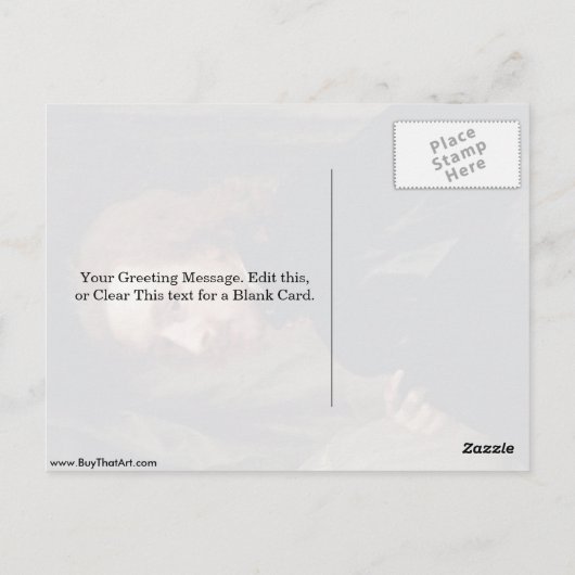 Zelfportret door Anthony van Dyck Briefkaart (Achterkant)