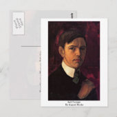Zelfportret door Augustus Macke Briefkaart (Voorkant / Achterkant)