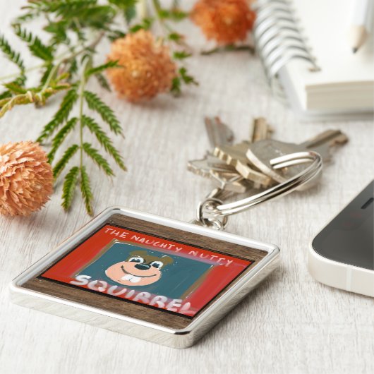 Zelfportret door de NN Squirrel Sleutelhanger (Zijkant)