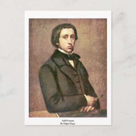 Zelfportret. Door Edgar Degas Briefkaart (Voorkant)