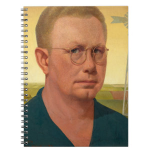 Zelfportret door Grant Wood Notitieboek