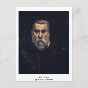 Zelfportret. Door Jacopo Tintoretto Briefkaart