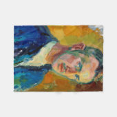 Zelfportret (door Magnus Enckell) Fleece Deken (Voorkant (Horizontaal))