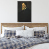 Zelfportret door Titiaan, Klassieke Renaissance Ku Canvas Afdruk (Insitu (Slaapkamer))