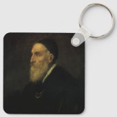 Zelfportret door Titiaan, Kunst uit de Renaissance Sleutelhanger (Achterkant)