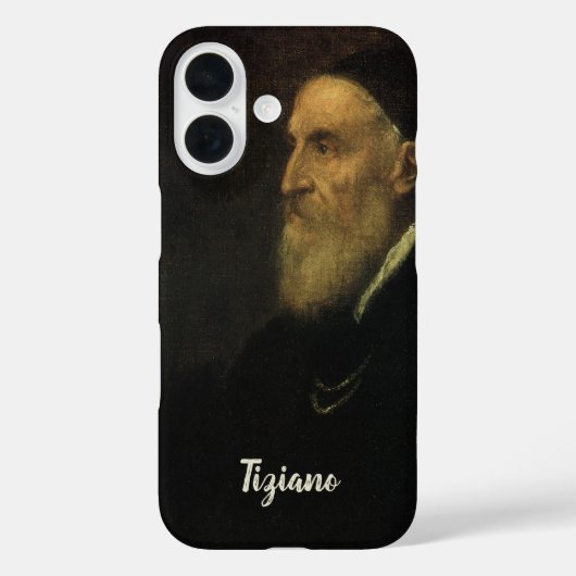 Zelfportret door Titiaan, Vintage Renaissance Kuns Case-Mate iPhone Case (Achterkant)