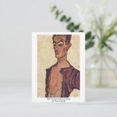 zelfportret een gezicht dat met Egon Schiele bedek Briefkaart (Staand voorkant)