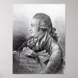 Zelfportret, frontispiece tegen zijn boek poster