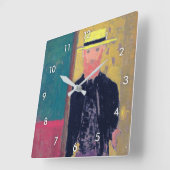 Zelfportret (gebakken Man) Edouard Vuillard Vierkante Klok (Hoek)