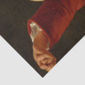 Zelfportret, Geeuwen door Joseph Ducreux Tissuepapier (Detail)