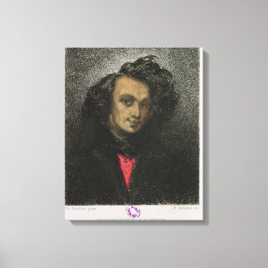 Zelfportret, gekleed voor "Hernani" Canvas Afdruk (Voorkant)
