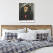 Zelfportret, gekleed voor "Hernani" Canvas Afdruk (Insitu (Slaapkamer))