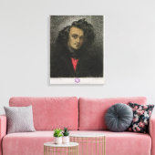 Zelfportret, gekleed voor "Hernani" Canvas Afdruk (Insitu (Woonkamer))